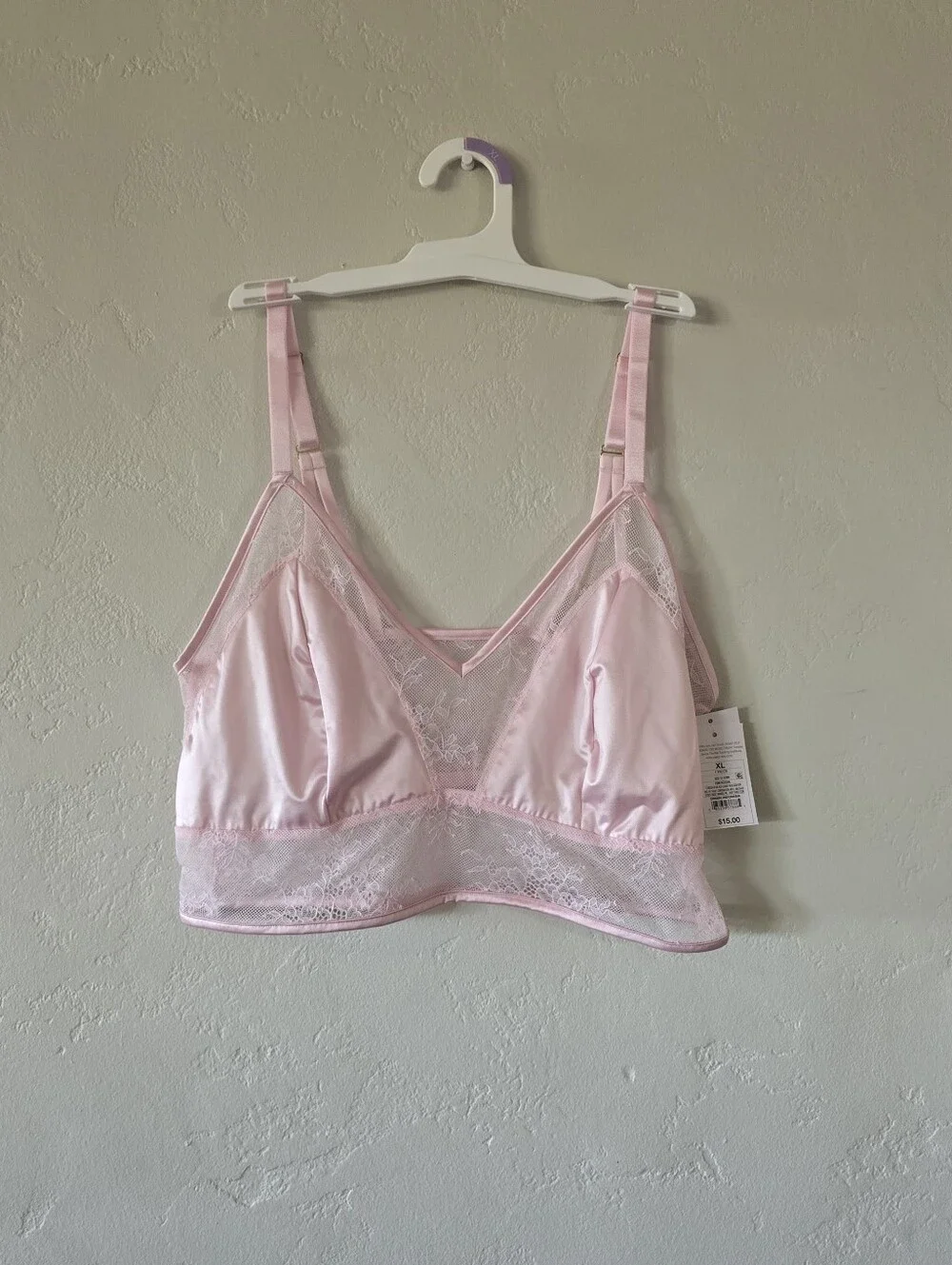 NWT Auden Pink Lace Bralette